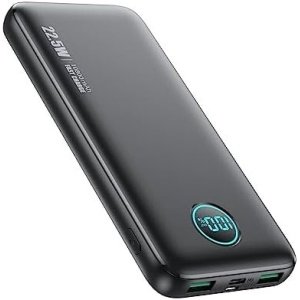 Portable Charger 10800mah,Slim 22.5W LCD Display Power Bank, Dual QC 4.0 PD Fast