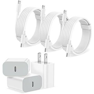 iPhone Charger Fast Charging【Apple MFi Certified】 3Pack USB-C Wall Charger Block