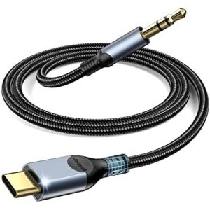 ZOOAUX USB C to 3.5mm Audio Aux Jack Cable[4ft], Type C Adapter to 3.5mm