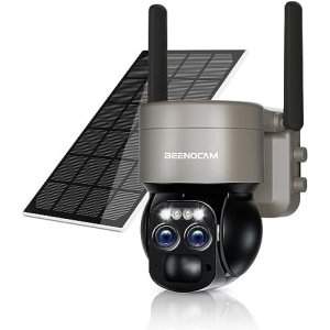 BEENOCAM 8X Zoom 4K 5Dbi Security Cameras Wireless Outdoor Solar Battery Powered