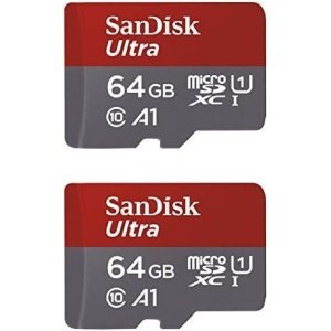 SanDisk 64GB X2 (128GB) MicroSD HC Ultra Uhs-1 Memory Card