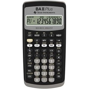 Texas Instruments BA II Plus Financial Calculator, Black Medium