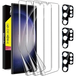 Milomdoi [3+3 Pack] for Samsung Galaxy S23 Ultra Screen Protector [Not Glass]