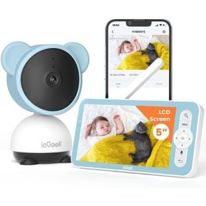 ieGeek 5'' Baby Monitor WiFi with Camera and Audio- 1080P Video Baby Monitor