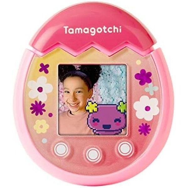 Tamagotchi Pix - Floral (Pink) (42901) For 6-99 Years, Includes Electronic Pet