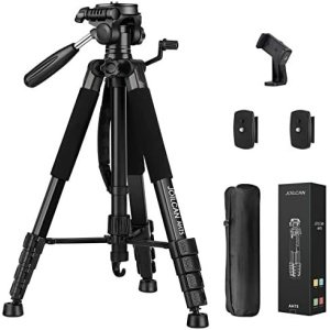 Tripod Camera Tripods, 74" Tripod for Camera Cell Phone Video Photography