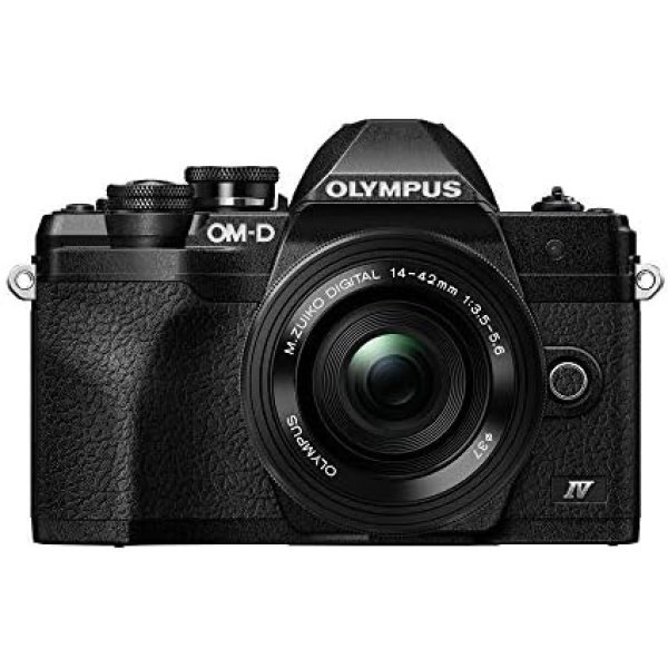 Olympus OM-D E-M10 Mark IV Black Body with Black M.Zuiko Digital ED 14-42mm